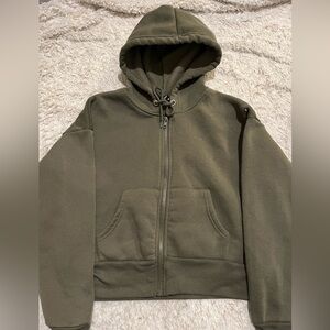 Charlotte Russe small green zip up jacket